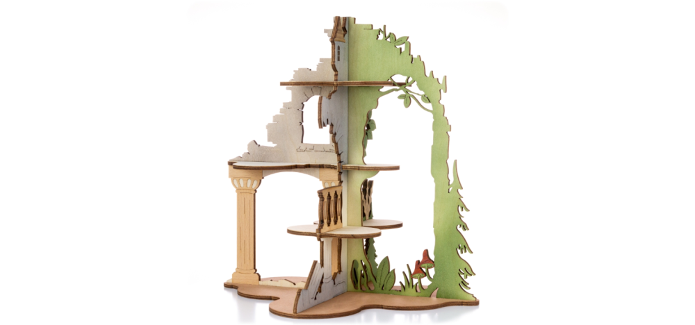 Kuhnert Burg Ruine für MINI Eulen 31,5 x 25,5 x 32 cm